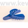 Kép 10/11 - Műanyag Lenyomatkanál, kék, perforált, fogas, 1db - többféle választható méretben