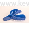 Picture 10/11 -Impression Tray, plastic, blue, with perforations and  grips, 1pc - in several sizes