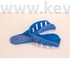 Impression Tray, plastic, blue, with perforations and  grips, 1pc - in several sizes
