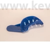 Kép 5/11 - Műanyag Lenyomatkanál, kék, perforált, fogas, 1db - többféle választható méretben