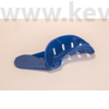 Impression Tray, plastic, blue, with perforations and  grips, 1pc - in several sizes