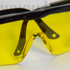 Picture 2/7 -Medical Safety Glasses, with black frame and yellow lenses