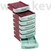 Picture 2/3 -MediBox medication dispenser box, daily and weekly, with beige drawer compartments, in various colours