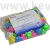 Kép 1/2 - Tejfogtartó  műanyag doboz nyaklánccal, fogformájú, 50 db vegyes színű csomag