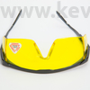 Picture 6/7 -Medical Safety Glasses, with black frame and yellow lenses