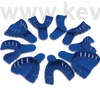 Kép 1/11 - Lenyomatkanál, műanyag, kék, perforált, fogas, 1db - többféle választható méretben