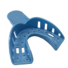 Picture 8/11 -Impression Tray, plastic, blue, with perforations and  grips, 1pc - in several sizes