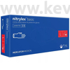 Mercator Nitrylex Basic Nitril Kesztyű, kék, púdermentes 100db / doboz