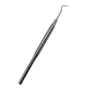 Imagine 1/2 - Sondă dentară cu mâner mai gros, argintie, cu mâner rotund lung de 16 cm