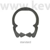 Picture 1/2 -Divided metal adhesive clamping ring, 1 piece, with 1 projection, standard,, wedge-shaped