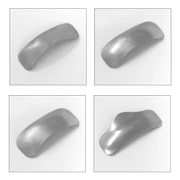 Metal sticker, 50 pieces/box, with molar extension, width: 6.4 mm, thickness: 0.038 mm
