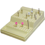Bur Block with 168 Holes, 144 RA and 24 FG, plastic, not autoclavable, flat-cover