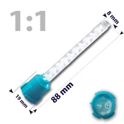Keverőcsőrök, 50 db, zöld, nem csúcsos, 1:1, 88 mm