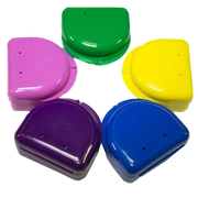 Plastic boxes, round, medium, high, not see-through, 10 pieces + 2 free - Light pink