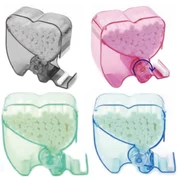 Cotton wool roll dispenser, tooth-shaped, blue