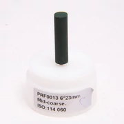 Gumi polírozó,zöld, 10 db hosszú henger (nudli), közép-kemény, 6x23mm, mandrel nélkül, ISO: 114 524, 20-30 000 rpm