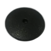 Gumi polírozó mandrel nélkül, lencse forma, Extra-durva, fekete, 10 db