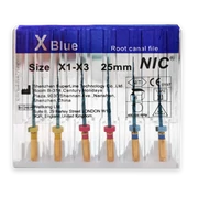 X-Blue File, X1-X3 set, 25 mm, M-wire memory mechanical NiTi