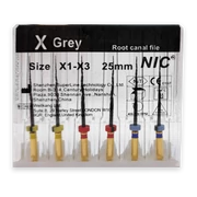 X Grey file, X1-X3, set, 25 mm, extrém rugalmas, 6 db tű