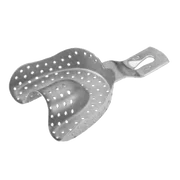 Tavă de amprentă metalică (pentru upper/L), perforată, zimțată, 71x64 mm - 1 buc