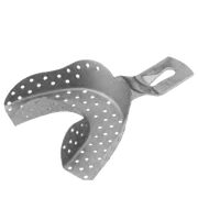 Tavă de amprentă metalică (pentru lower/L), perforată, zimțată, 79x56 mm - 1 buc