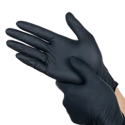 FEKETE Nitril kesztyű, latex és púdermentes