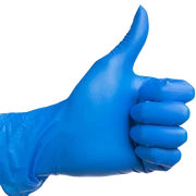 200 MAXTER nitril skin2 fără pudră, mănuși fără latex, albastru, mărimea S