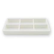 Cabinet Tray, autoclavable, white, divided in 6 parts , 1 pc