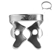 Kofferdam kapocs, Ivory, 1 db, szárnyas, 206-es tipus, alsó szemfog + összes kisőrlő