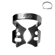 Rubber dam clamp, ivory, with wing, type 200, for upper molars, 1 piece