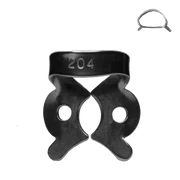 Rubber dam clamp, ivory, with wing, type 204, for molars, 1 piece