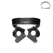 Rubber dam clamp, ivory, with wing, type 209, for lower premolars and for teeth with small diameters, 1 piece