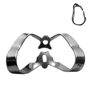 Rubber dam clamp, Ivory, with wing, type 210, for upper and lower front, 1 piece