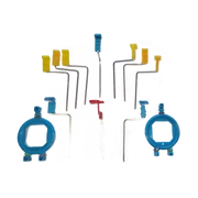 Positioning set for X-ray exposures or phosphor plates, 4 in one (2 frames and 10 holders)