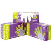 MAXTER Latex Orvosi Kesztyű, púderezett, fehér, 100db, L méretben