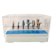 Kompozit polírozó készlet, 9 db/doboz, RA, (3 arkansas és 6 gumi)