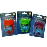 Ață dentară, verde, ceroasă, aromă de mentol, 50m