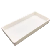 Dental Plastic Tray, not divided, autoclavable, white, 20x10x2,5 cm, 1 pc