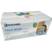 Fogászati, orvosi Arcmaszk, Elite Plus, 50 db, 3 rétegű, gumis - többféle választható színben