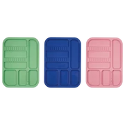 Dental Plastic Tray, divided, autoclavable, green, 34x25x2 cm, 1 pc