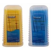 Applicators, medium size, 1.5 mm Ø, 10 cm length, yellow/blue, 100 pieces/box