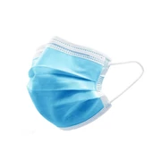 DOCHEM® Tip IIR - Mască facială cu bandă elastică, 3 straturi, albastru, 50 bucăți/cutie