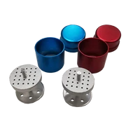 Sterilisation box for endo needles and FG drills, 28 holes, 55x40 mm, in various colours