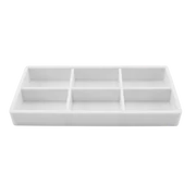 Cabinet Tray, autoclavable, white, divided in 6 parts , 1 pc