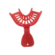 DENU Implant impression tray, 4 pcs/pack, - red mandibular front