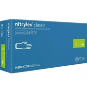 Mercator Nitrylex Classic  Nitril Kesztyű, kék, púdermentes 100db / doboz