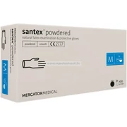 SANTEX Latex powdered gloves (M), white, 100 pieces, size M