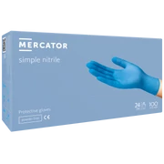 KÉK Mercator Simple Nitril S-es púdermentes nitril kesztyű 100 db/doboz