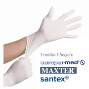 Mănuși medicale, latex pudrat, 10 cutii (= 10 x 100 bucăți)