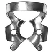 Symmetrical Clamp (winged clamp with angular "jaws", for molars with damaged coronal part or mesial paries), #14 type